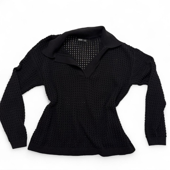 Simply Vera Vera Wang Sweaters - Simply Vera Vera Wang Black Textured Knit Top